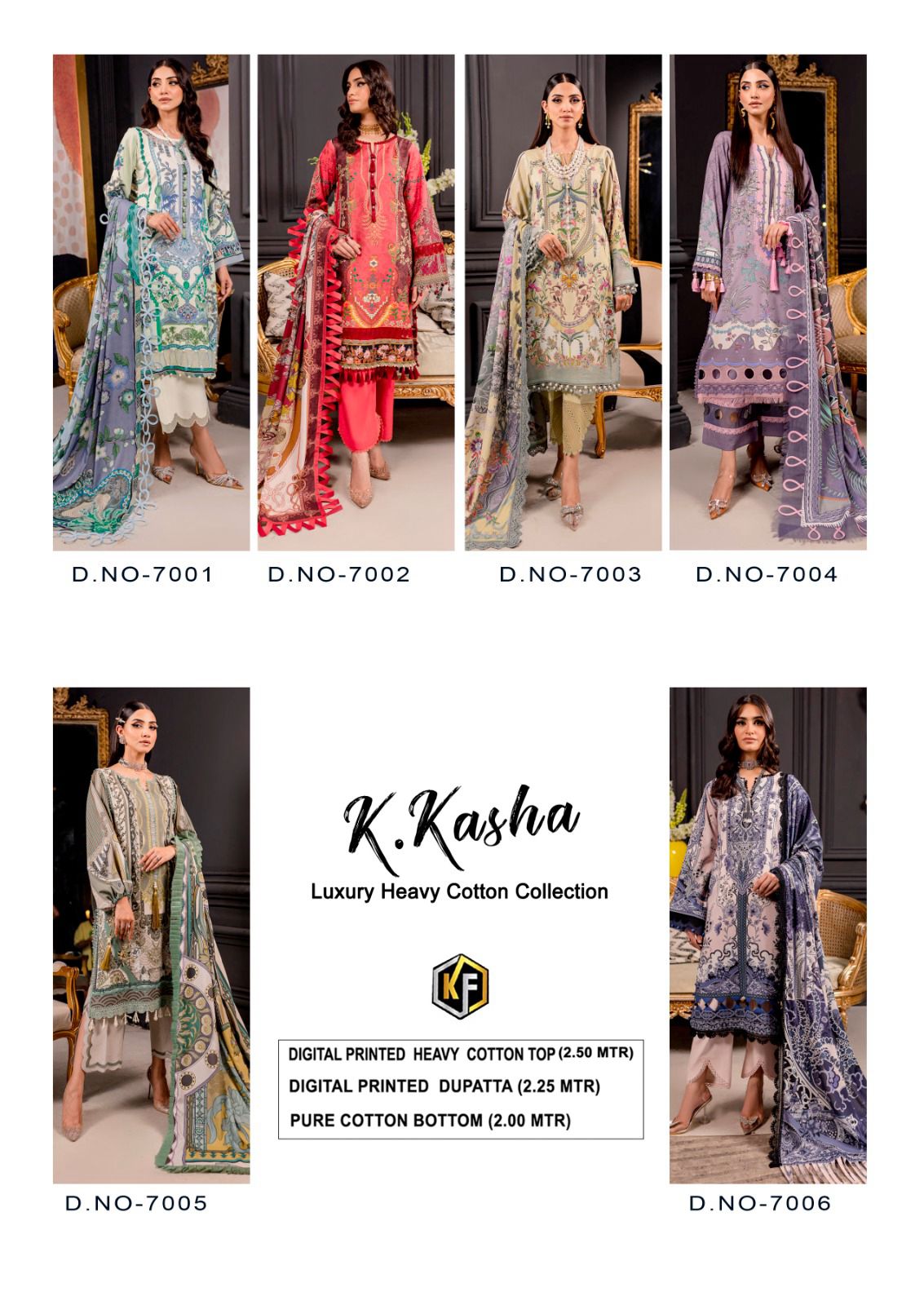 K Kasha Vol 7 Keval Fab Karachi Salwar Suits
