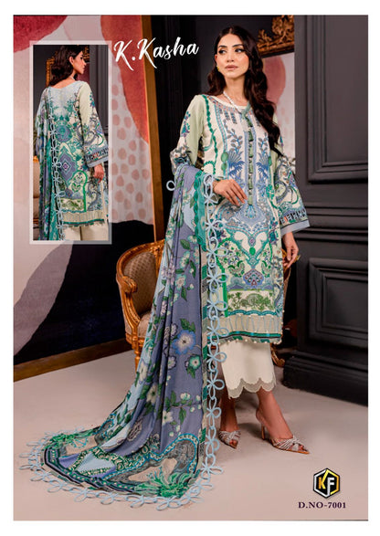 K Kasha Vol 7 Keval Fab Karachi Salwar Suits