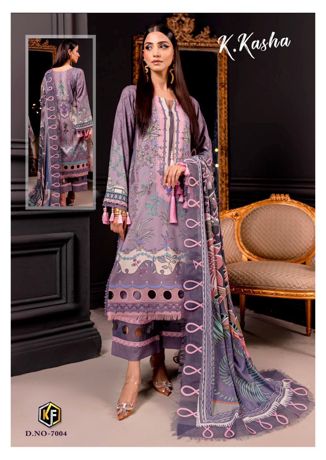 K Kasha Vol 7 Keval Fab Karachi Salwar Suits