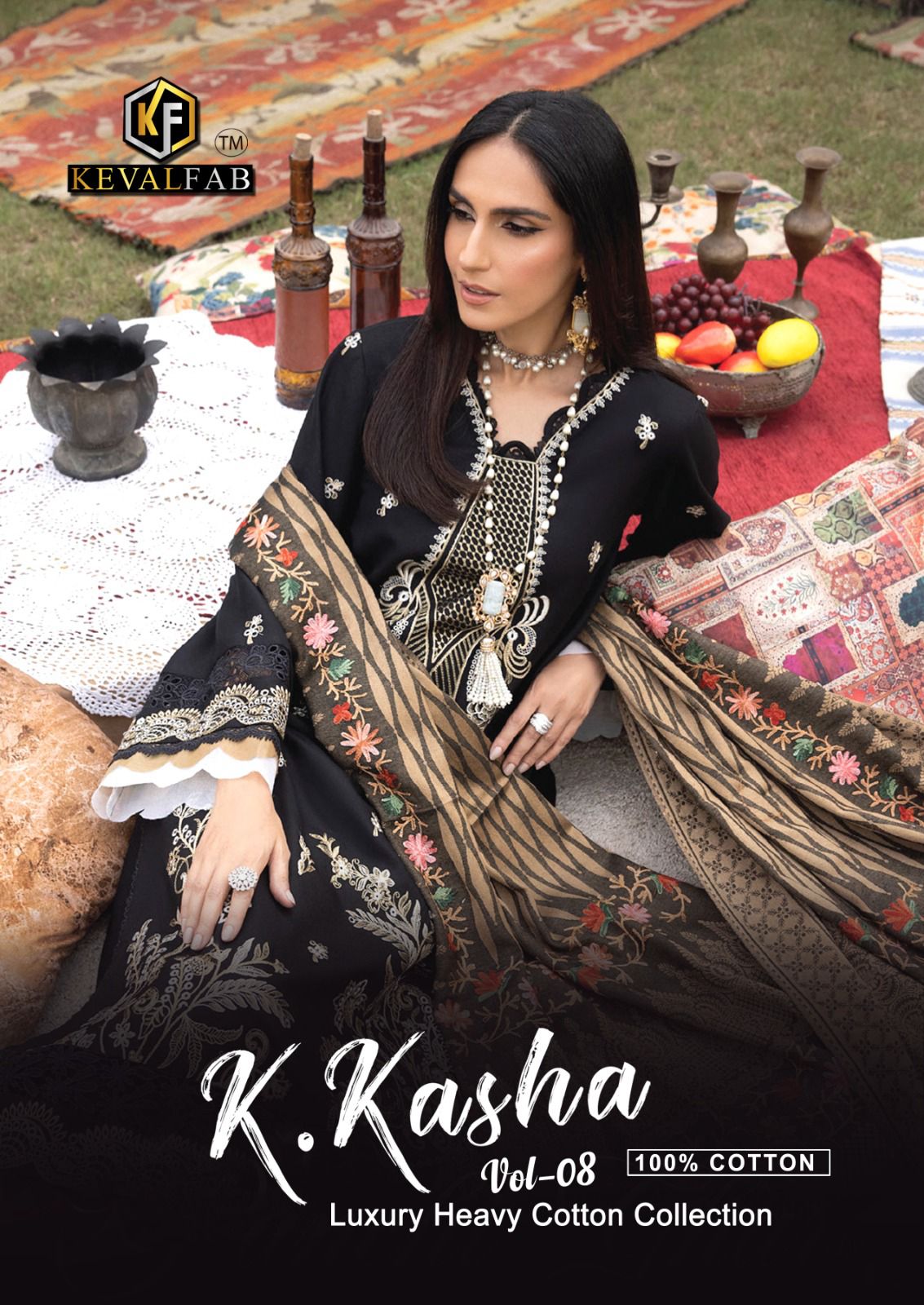 K Kasha Vol 8 Keval Fab Cotton Karachi Salwar Suits