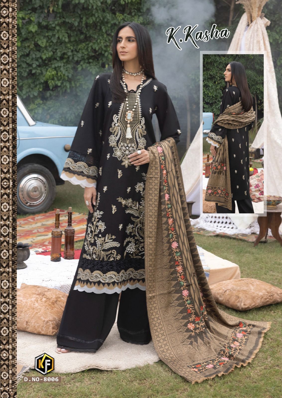 K Kasha Vol 8 Keval Fab Cotton Karachi Salwar Suits