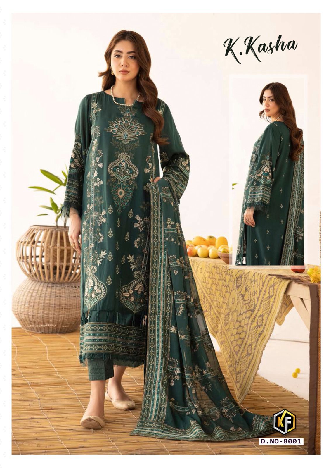 K Kasha Vol 8 Keval Fab Cotton Karachi Salwar Suits