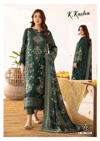 K Kasha Vol 8 Keval Fab Cotton Karachi Salwar Suits