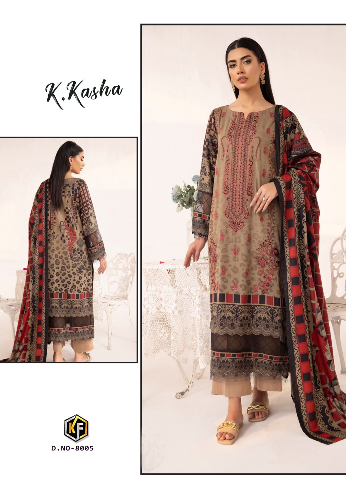 K Kasha Vol 8 Keval Fab Cotton Karachi Salwar Suits
