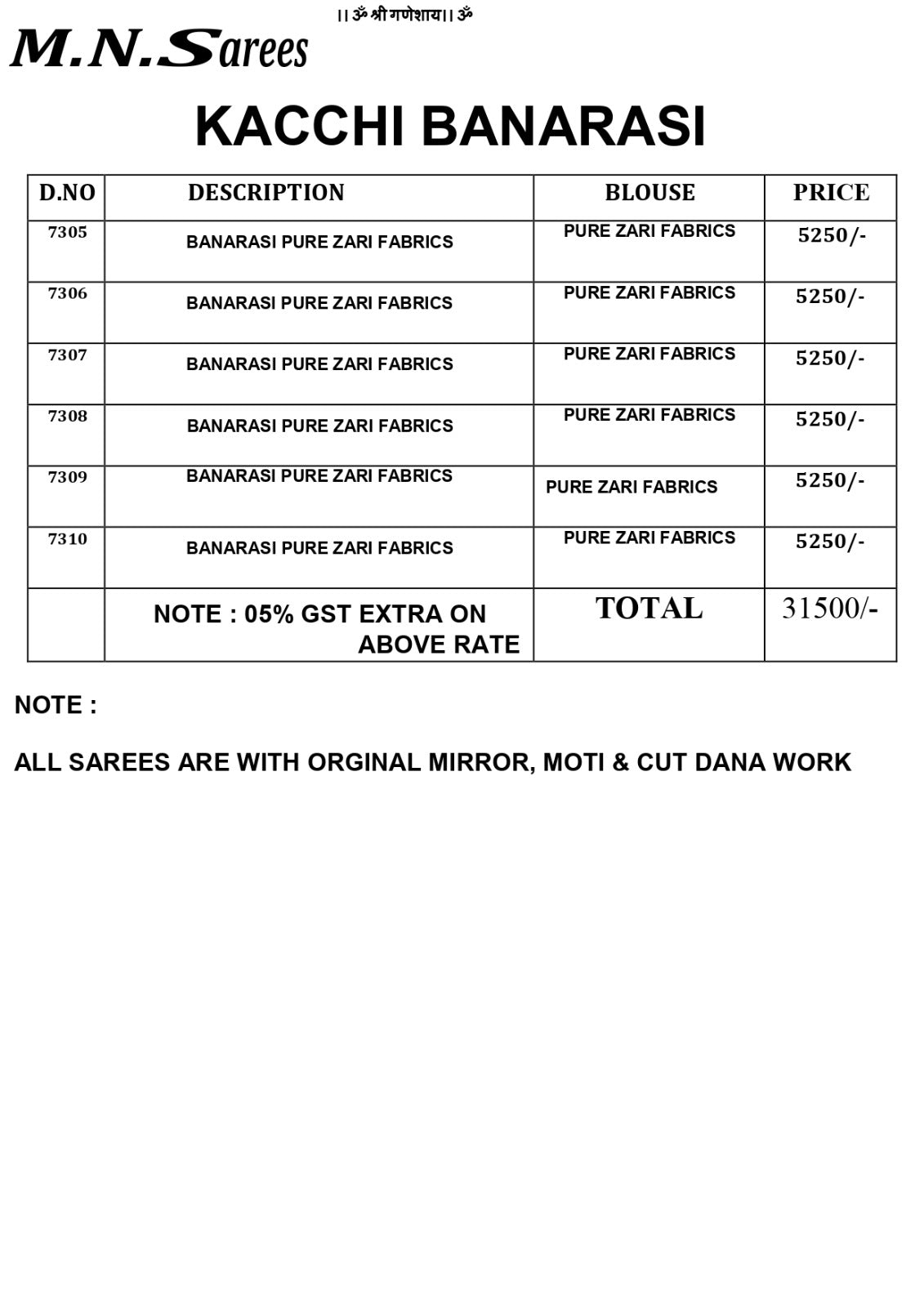 Kacchi Banarasi Mn Banarasi Sarees