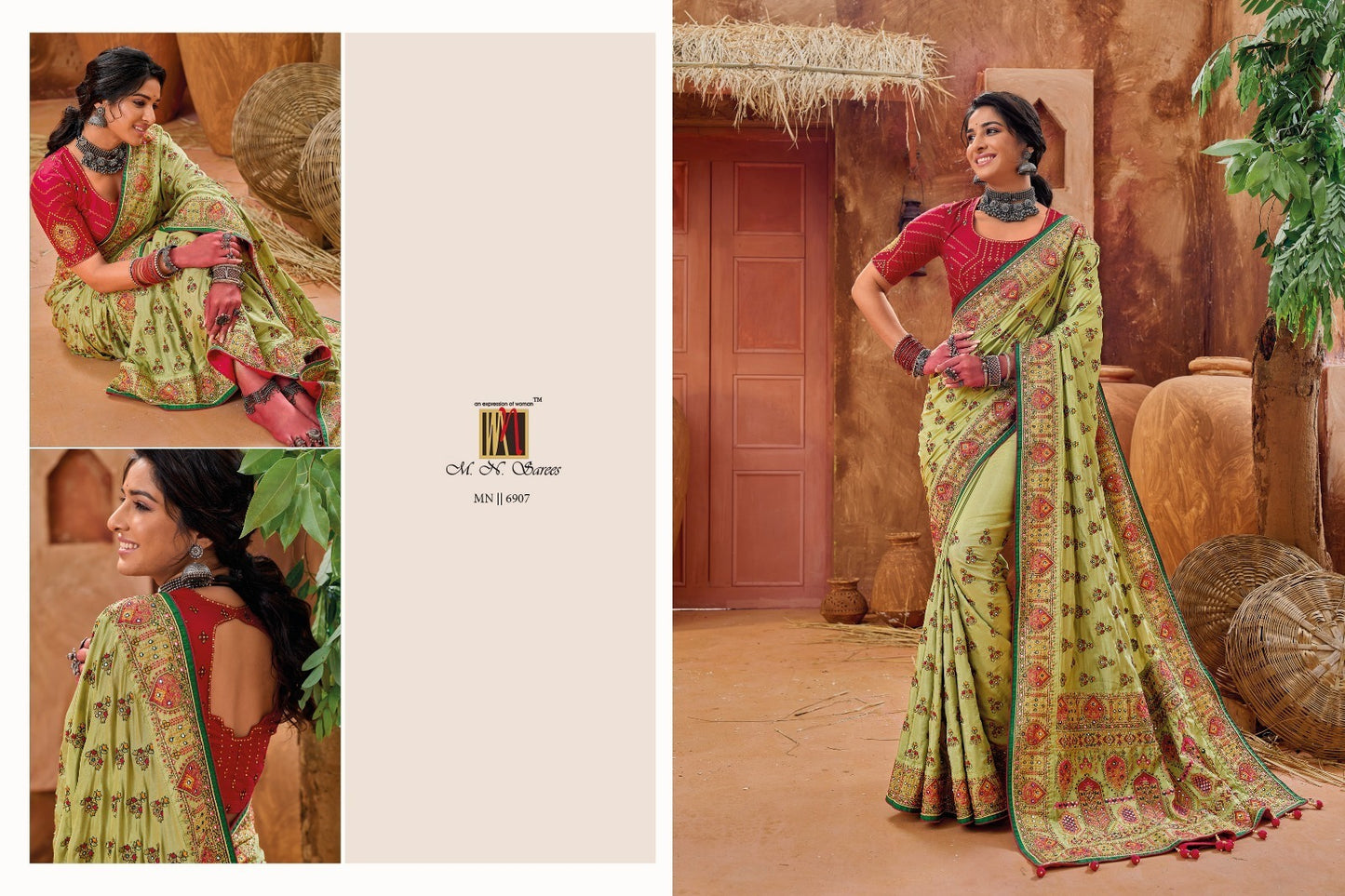 Kacchi Work Vol 4 Mn Sarees