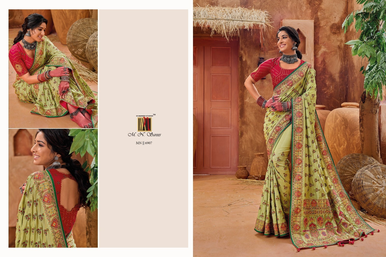 Kacchi Work Vol 4 Mn Sarees