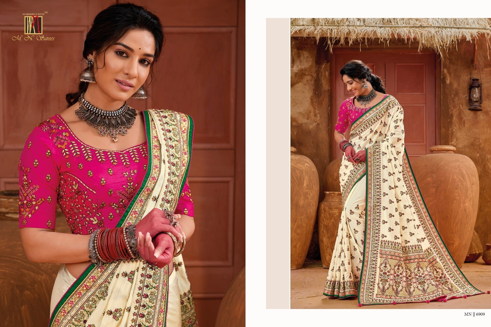 Kacchi Work Vol 4 Mn Sarees