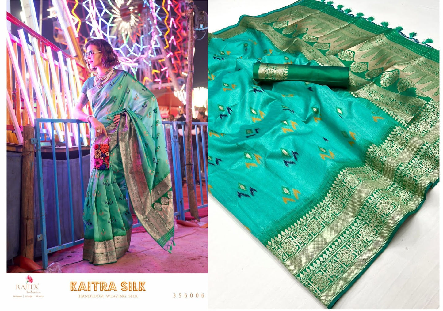 Kaitra Silk Rajtex Handloom Weaving Sarees