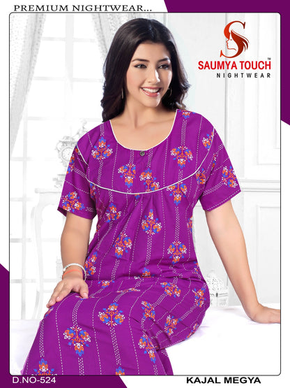 Kajal-2912 Saumya Touch Night Gowns