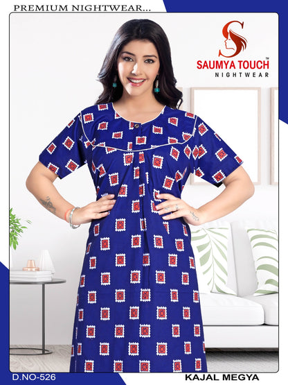 Kajal-2912 Saumya Touch Night Gowns
