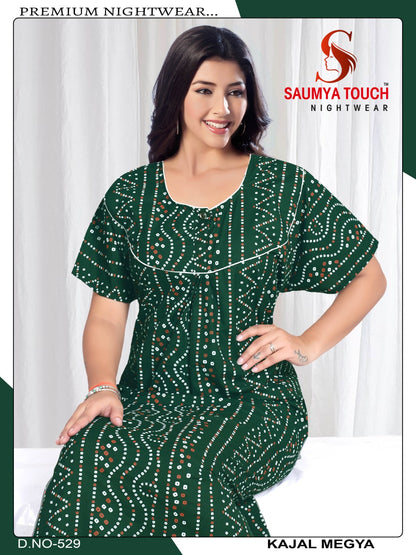 Kajal-2912 Saumya Touch Night Gowns