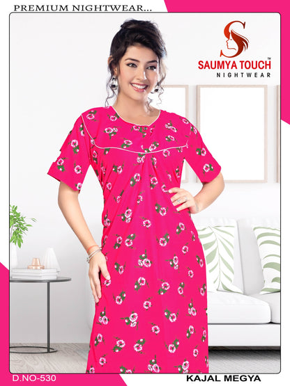 Kajal-2912 Saumya Touch Night Gowns