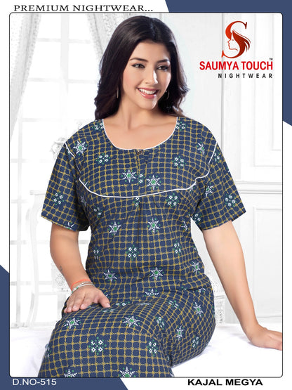 Kajal-2912 Saumya Touch Night Gowns