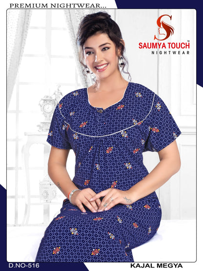 Kajal-2912 Saumya Touch Night Gowns