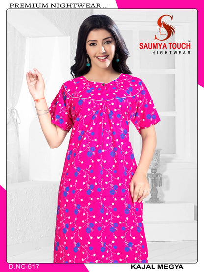 Kajal-2912 Saumya Touch Night Gowns