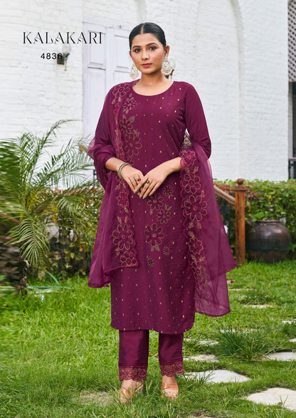 Kalakari Rangoon Viscose Readymade Pant Style Suits