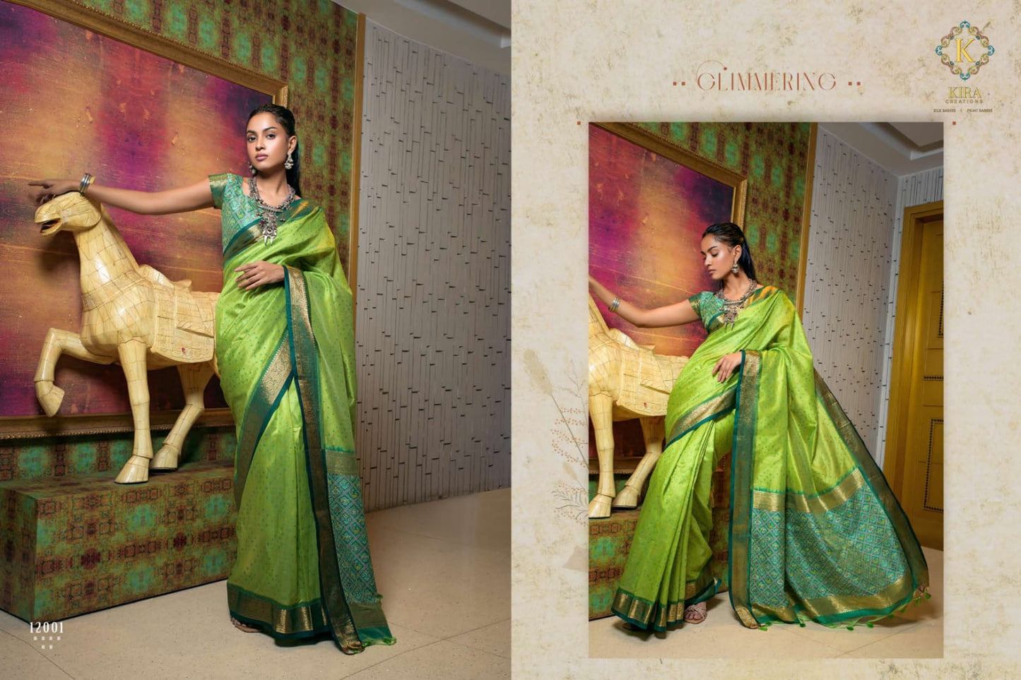 Kalakruti Kira Ivory Sarees