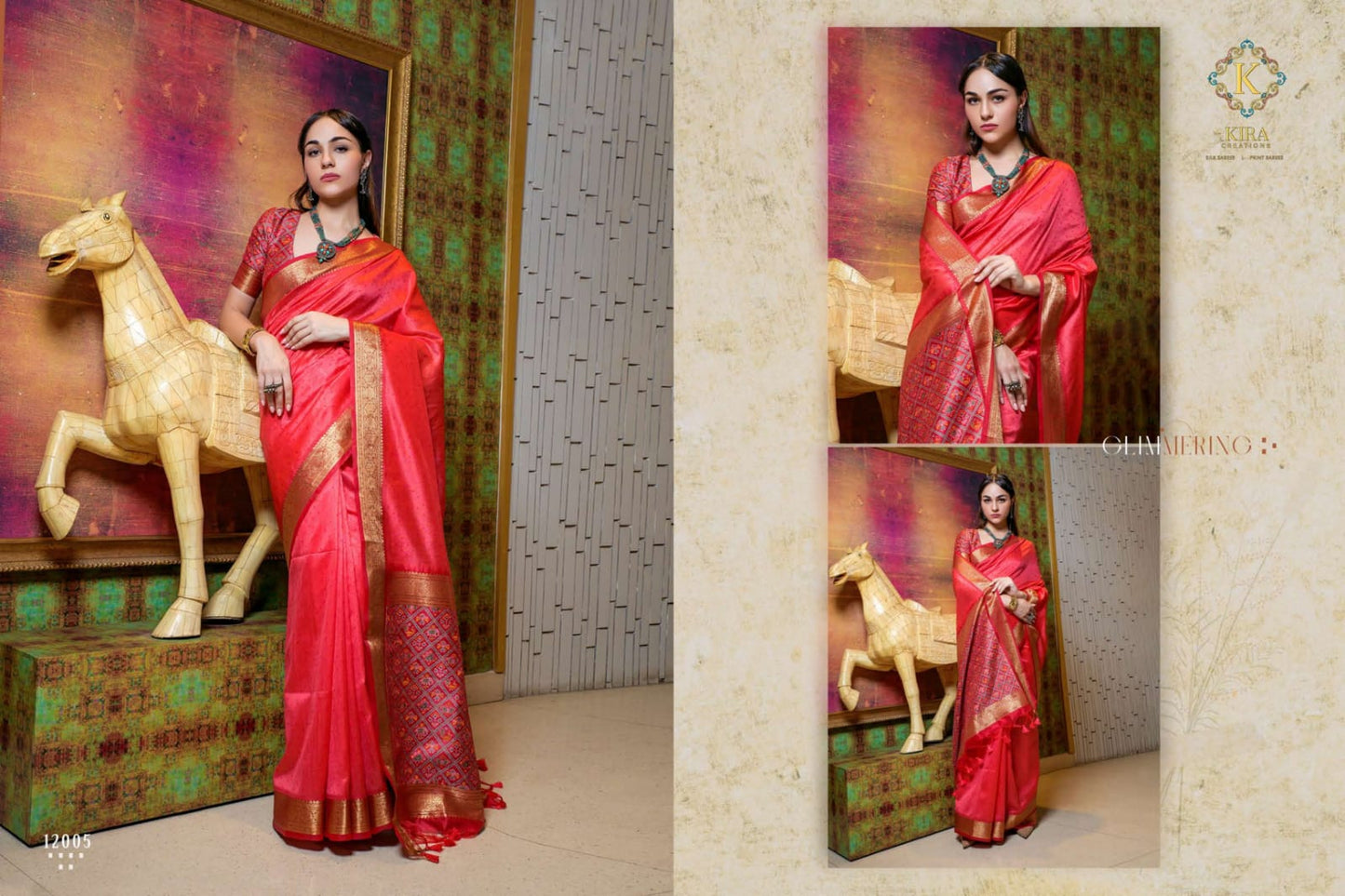 Kalakruti Kira Ivory Sarees