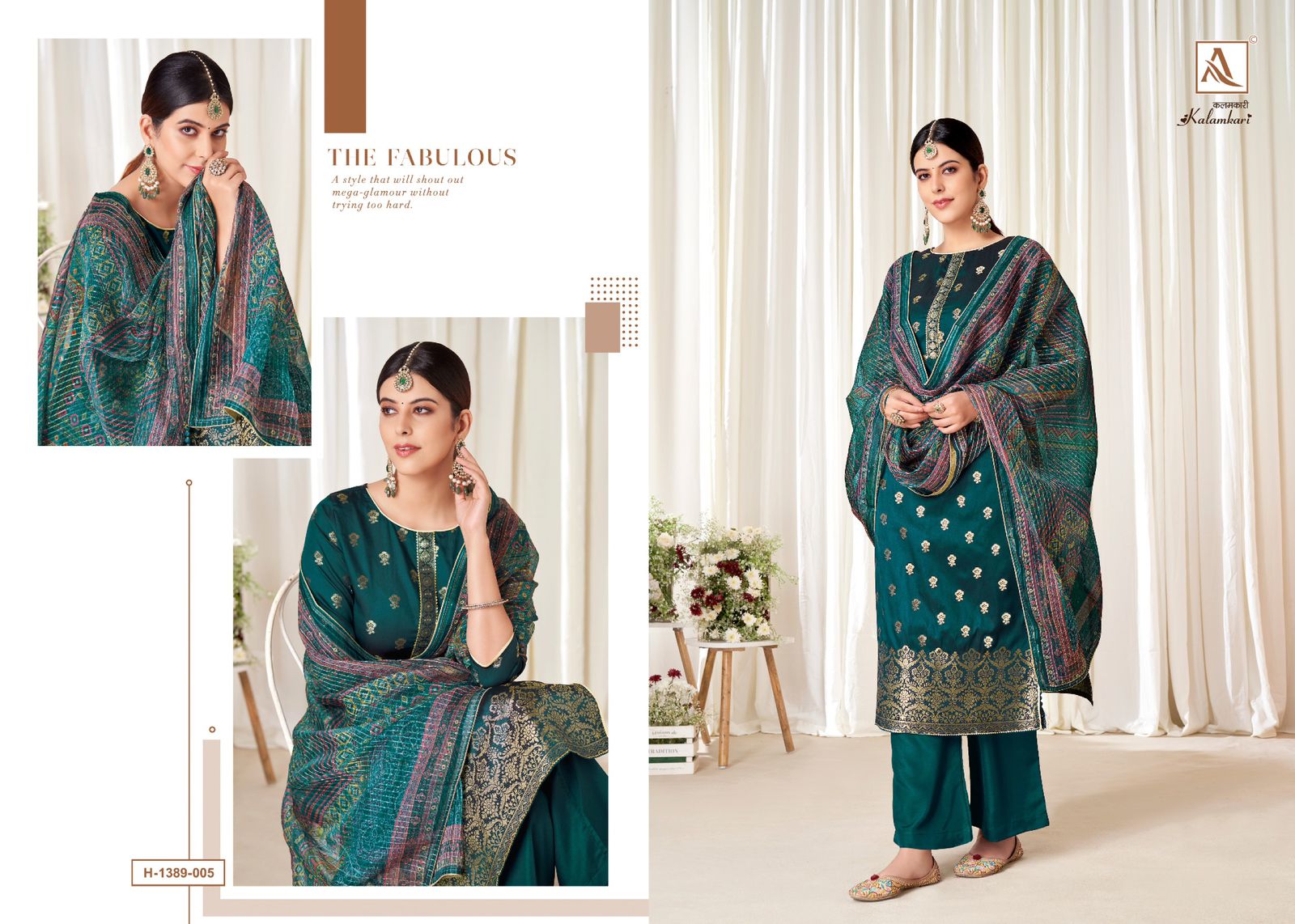 Kalamkari Alok Jacquard Pant Style Suits