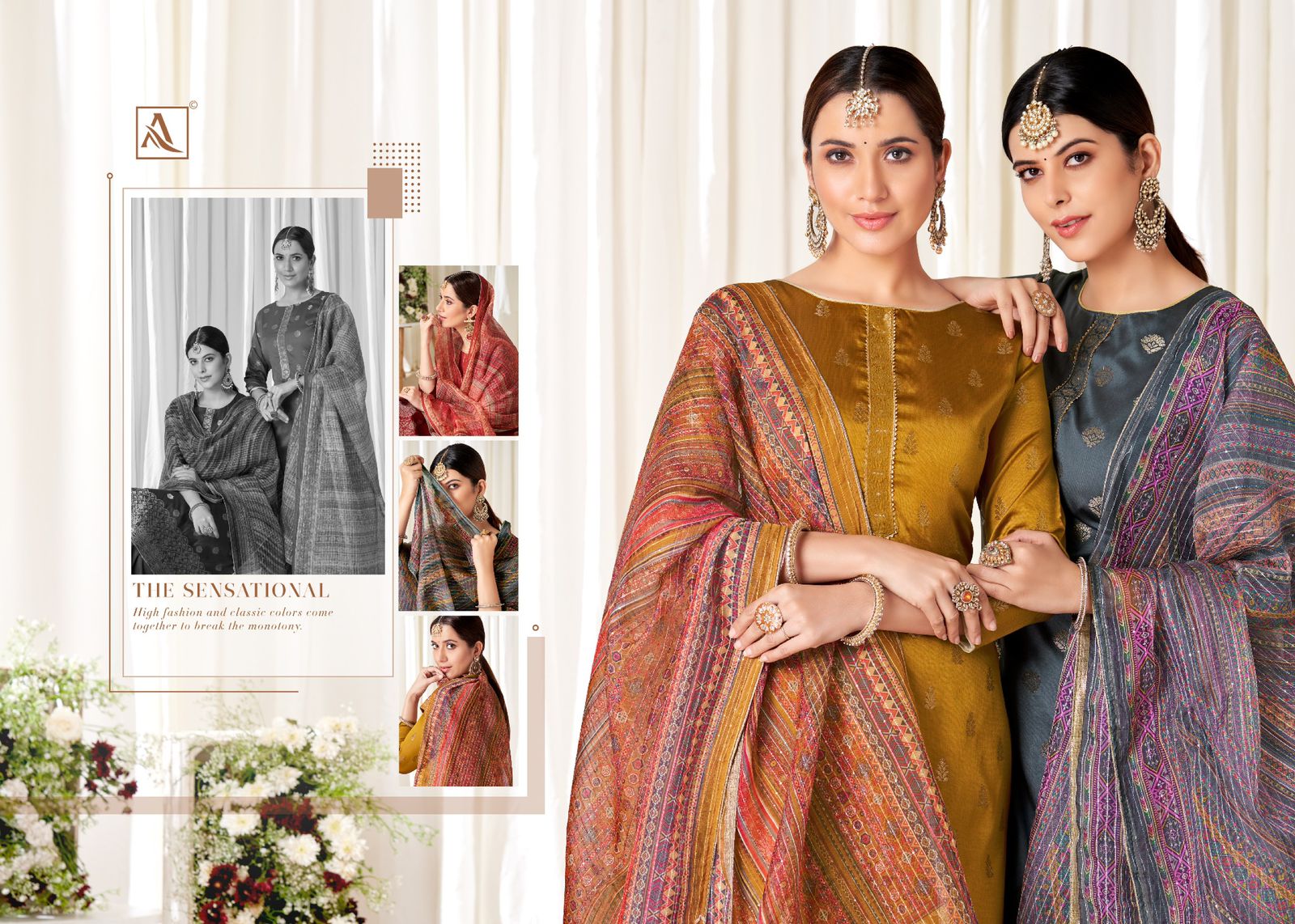 Kalamkari Alok Jacquard Pant Style Suits