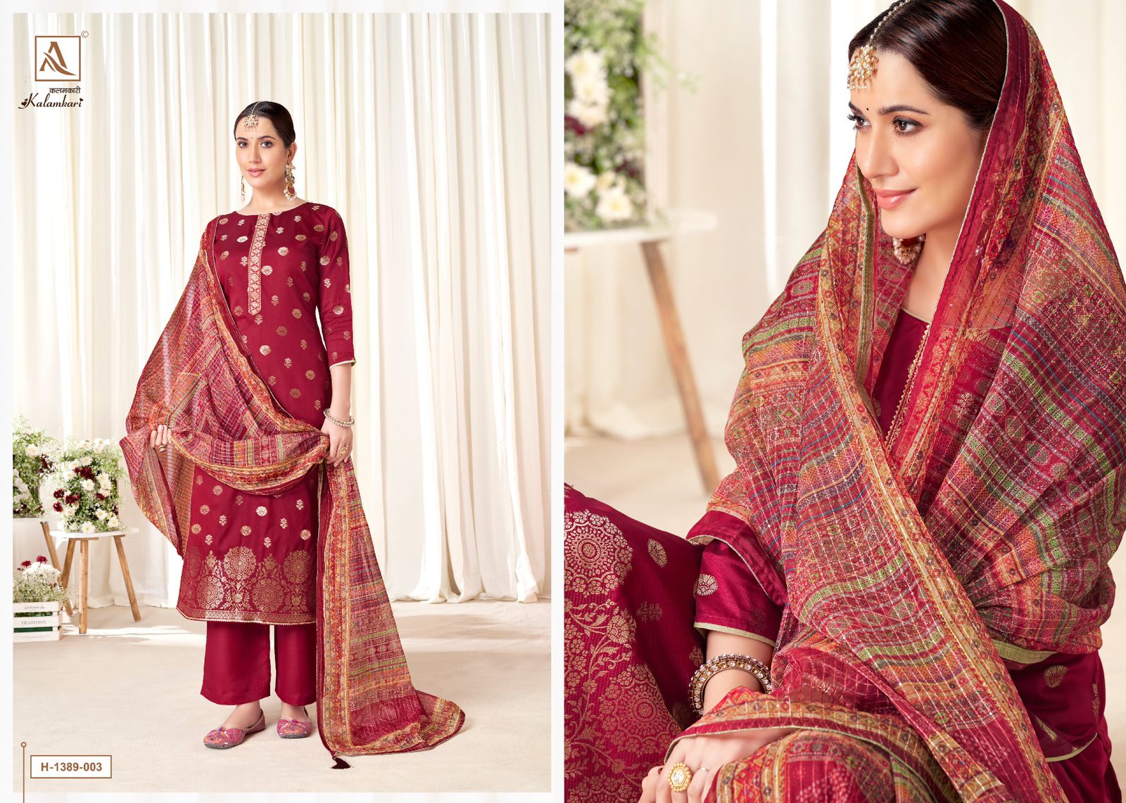 Kalamkari Alok Jacquard Pant Style Suits