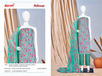 Kalaroop-2448 Bipson Prints Cotton Pant Style Suits