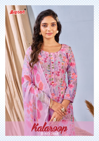 Kalaroop-2448 Bipson Prints Cotton Pant Style Suits
