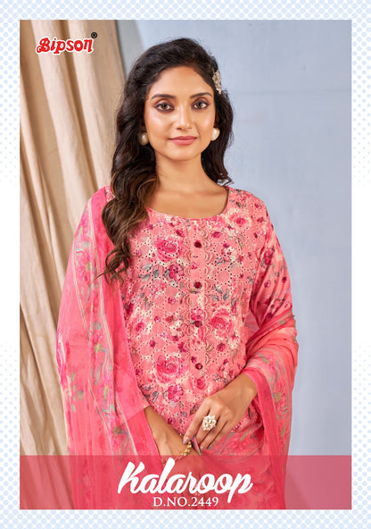 Kalaroop-2449 Bipson Prints Cotton Pant Style Suits