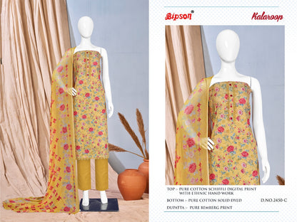 Kalaroop-2450 Bipson Prints Cotton Pant Style Suits