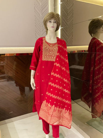 Kalhaar Pirohi Viscose Silk Readymade Pant Style Suits