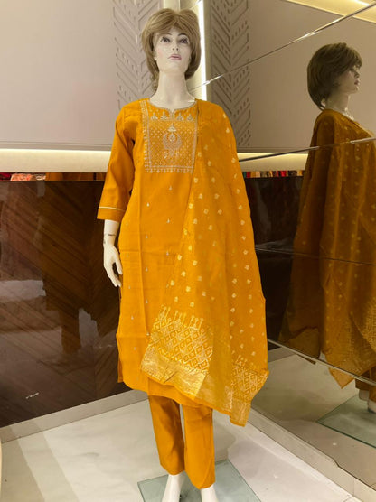 Kalhaar Pirohi Viscose Silk Readymade Pant Style Suits