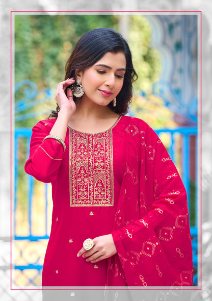 Kalhaar Vol 2 Pirohi Vatican Silk Readymade Pant Style Suits