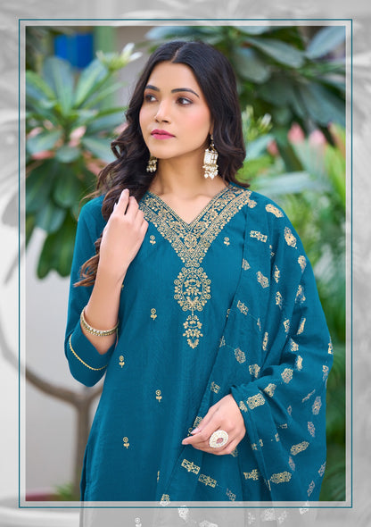 Kalhaar Vol 2 Pirohi Vatican Silk Readymade Pant Style Suits