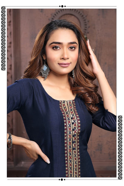 Kali H Dot Silk Readymade Pant Style Suits