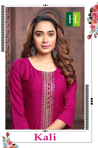 Kali H Dot Silk Readymade Pant Style Suits