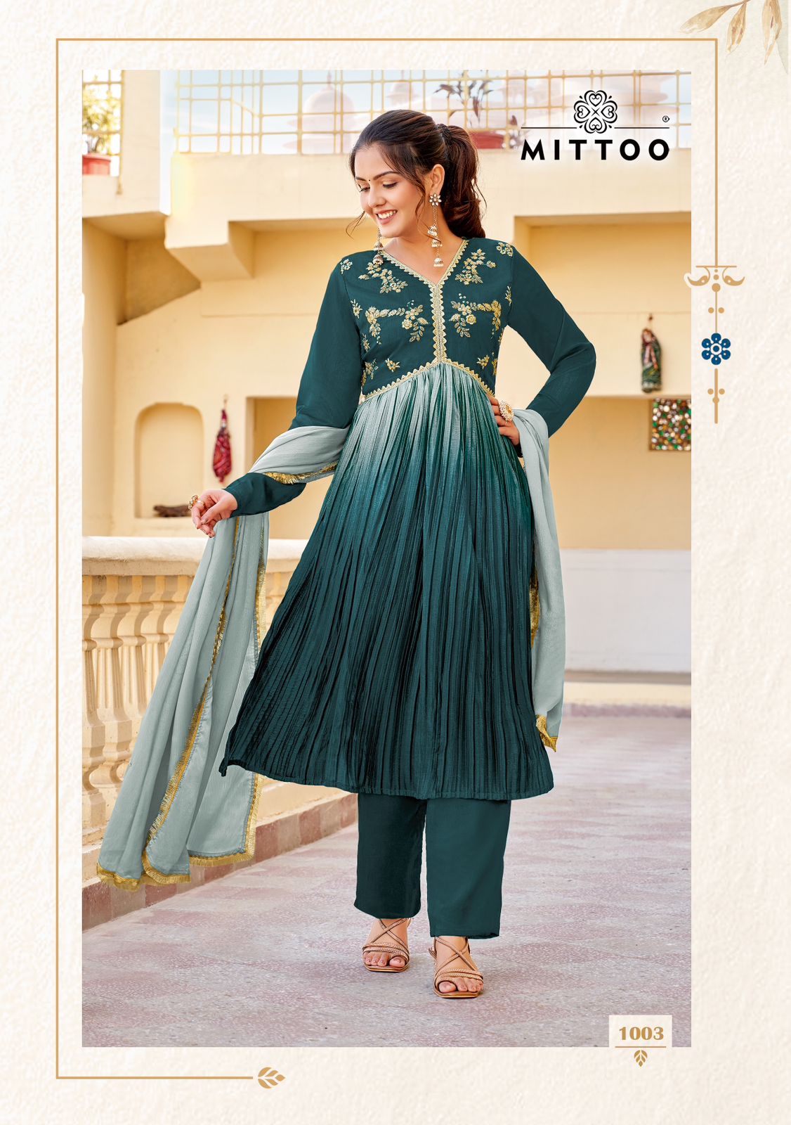 Kalika Mittoo Chinon Readymade Pant Style Suits