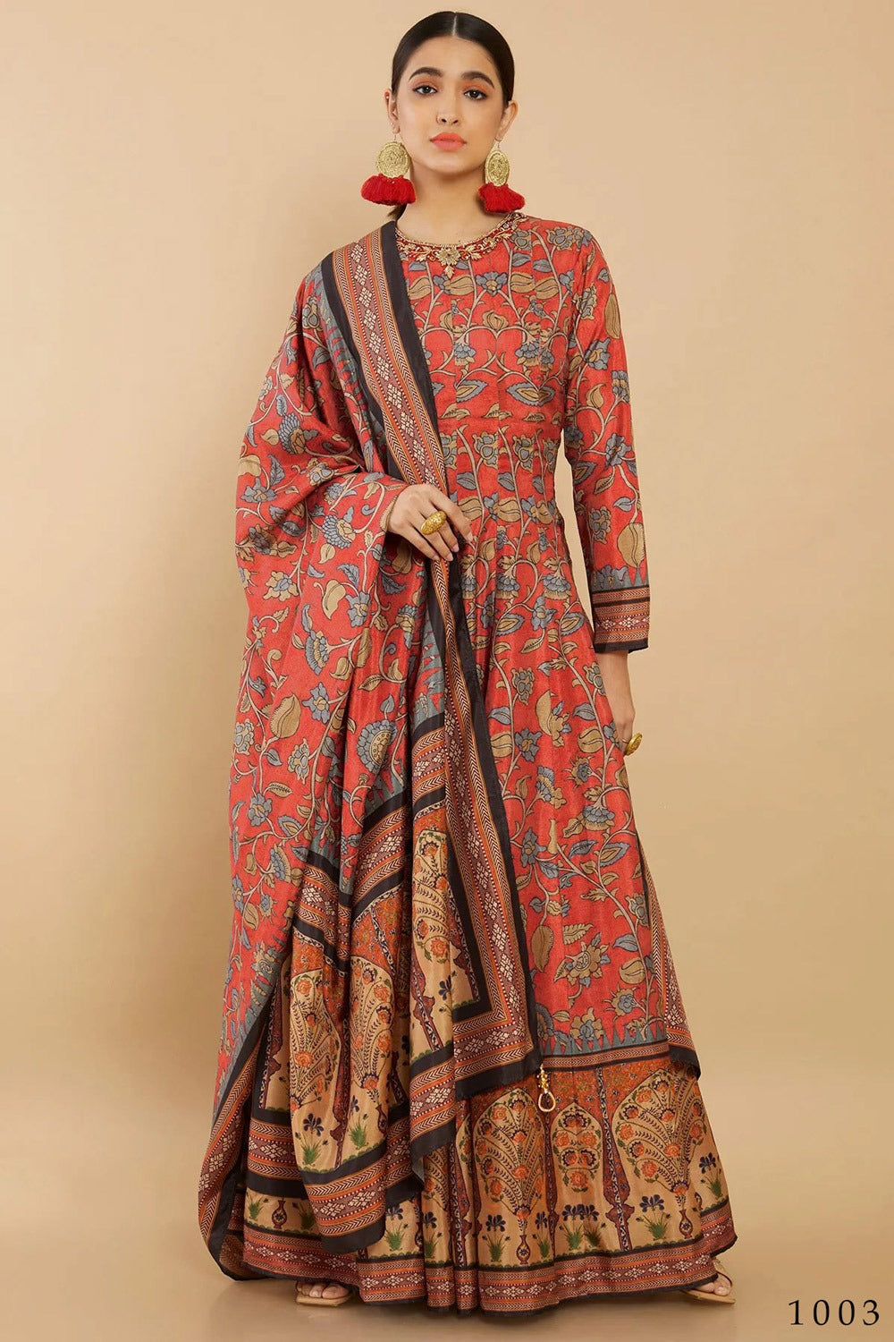 Kalishta Alfaaz Silk Gown Dupatta Set