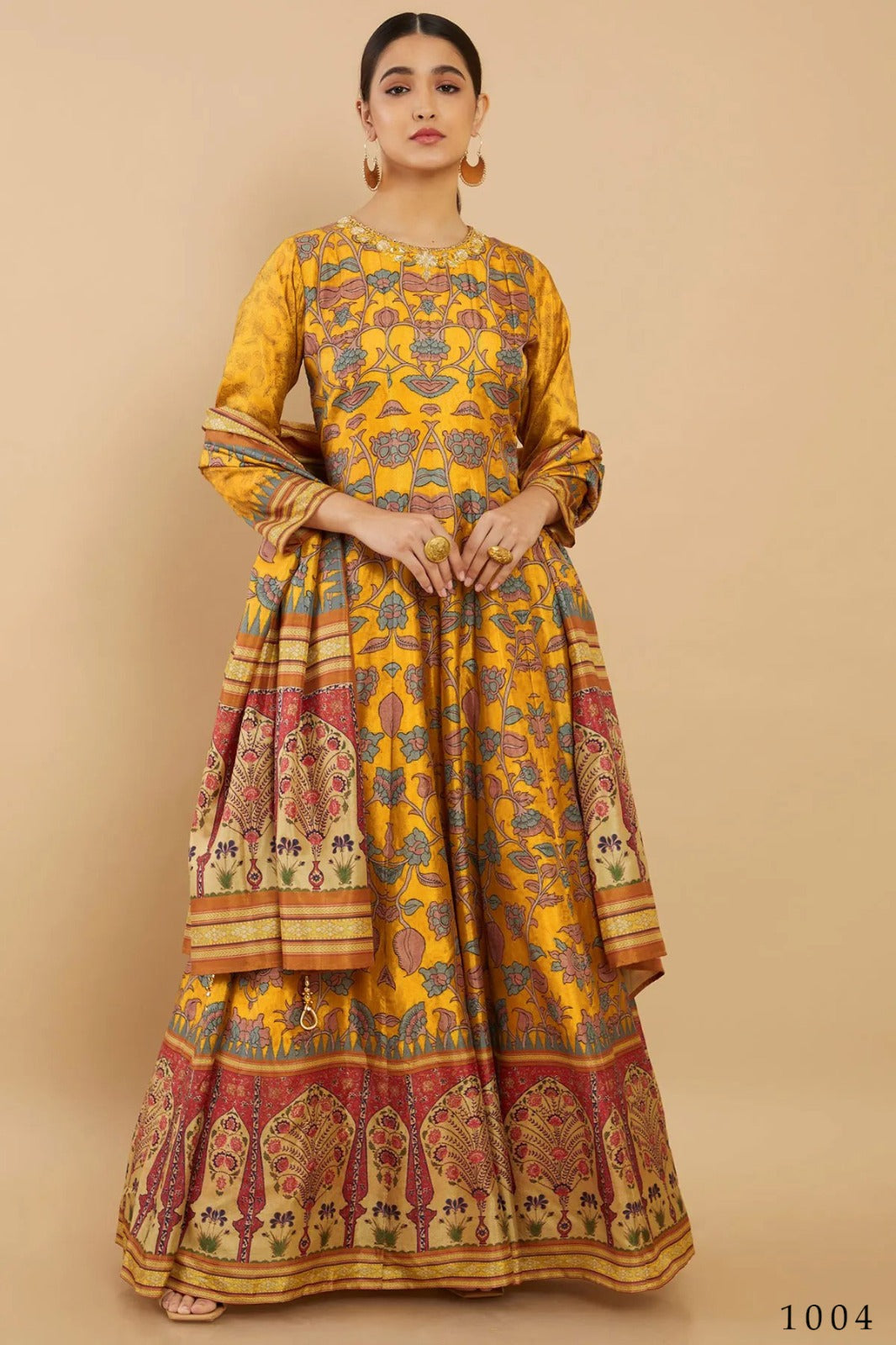 Kalishta Alfaaz Silk Gown Dupatta Set