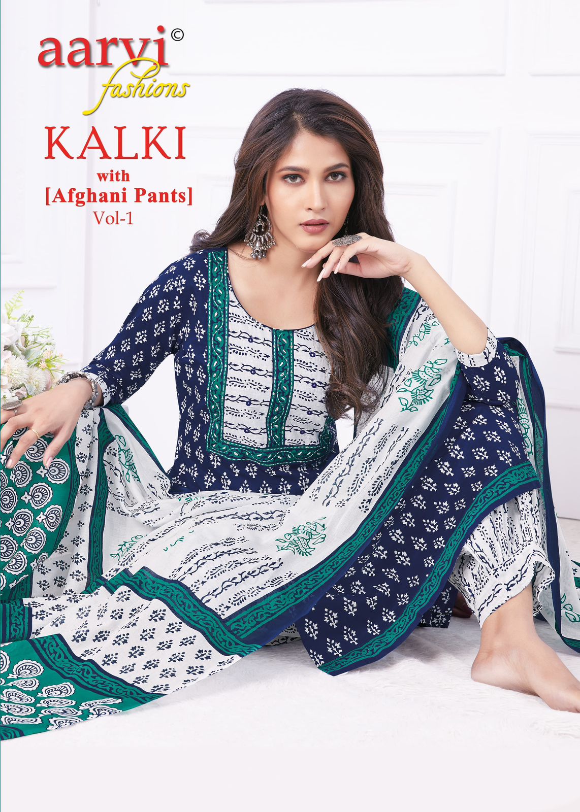 Kalki Vol 1 Aarvi Fashions Cotton Afghani Readymade Suit