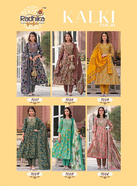 Kalki Vol 1 Radhika Lifestyle Modal Chanderi Readymade Pant Style Suits