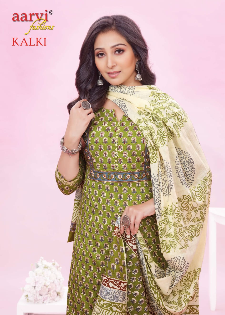 Kalki Vol 2 Aarvi Fashions Cotton Afghani Readymade Suit