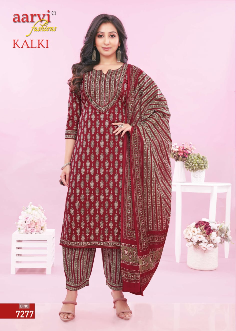 Kalki Vol 2 Aarvi Fashions Cotton Afghani Readymade Suit