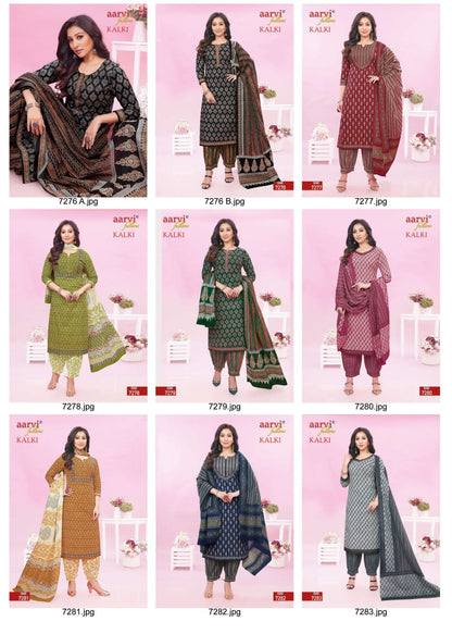 Kalki Vol 2 Aarvi Fashions Cotton Afghani Readymade Suit