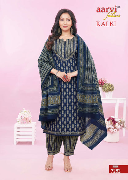Kalki Vol 2 Aarvi Fashions Cotton Afghani Readymade Suit