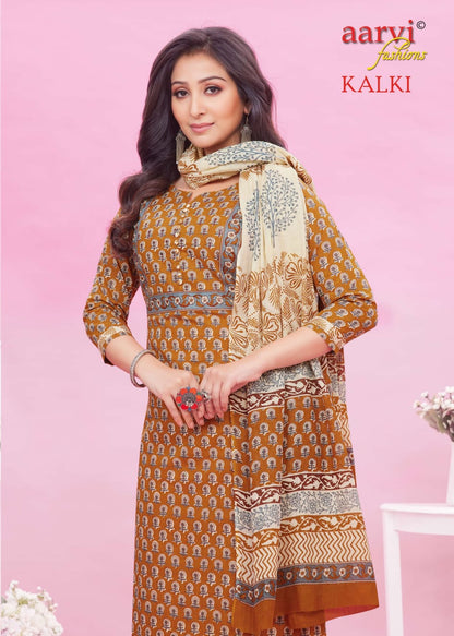 Kalki Vol 2 Aarvi Fashions Cotton Afghani Readymade Suit