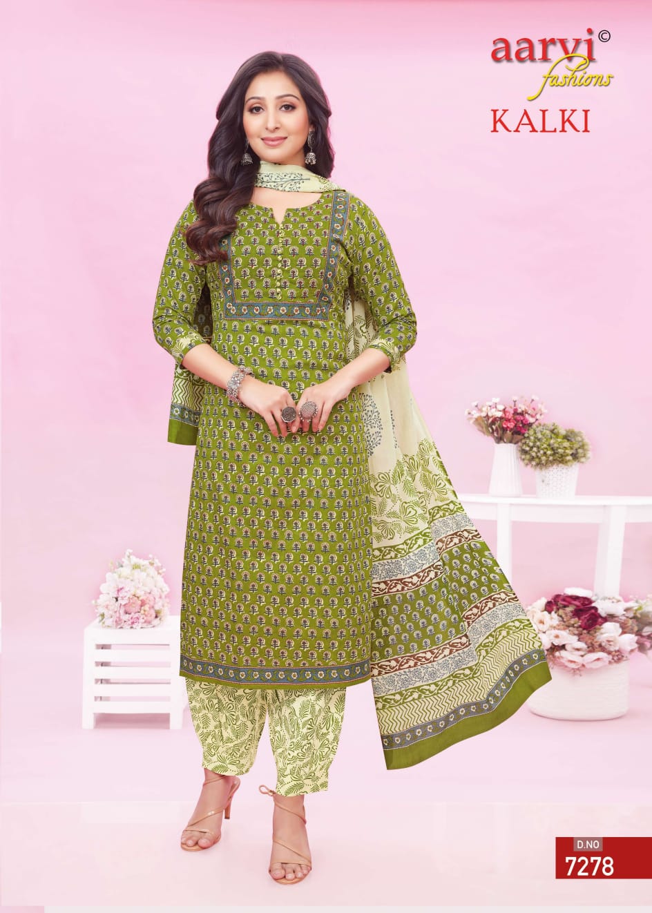 Kalki Vol 2 Aarvi Fashions Cotton Afghani Readymade Suit