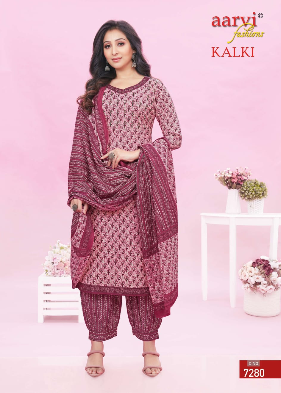 Kalki Vol 2 Aarvi Fashions Cotton Afghani Readymade Suit