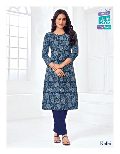 Kalki Vol 4 Mcm Lifestyle Cotton Knee Length Kurtis