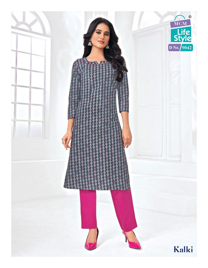 Kalki Vol 4 Mcm Lifestyle Cotton Knee Length Kurtis